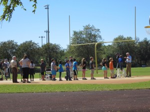 Dean wins the contest for the longest line.