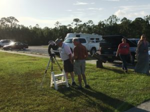 Dave checks out the Sun with Dean's Celestron.