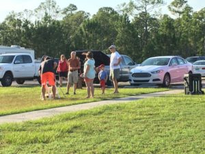 Guest observers look for sunspots.